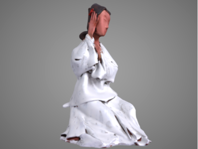 白衣人物3D环物-在线VR高清展示模型